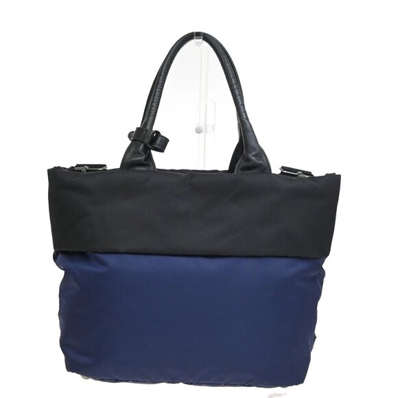 PRADA Tessuto Bicolor 2Way Shoulder Hand Bag Nylon Nappa Leather BK BE 77YH555 - Picture 4 of 16